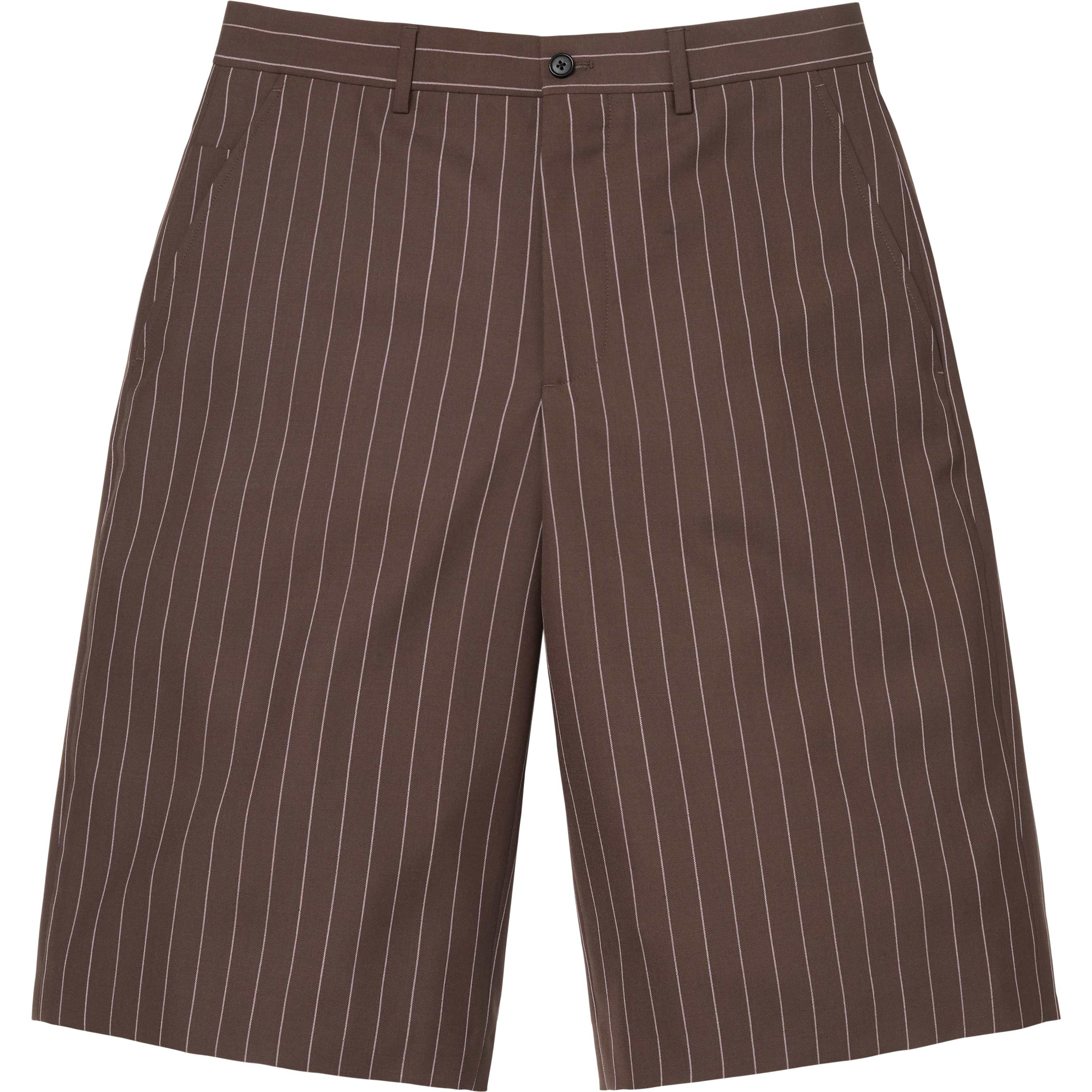 Pinstripe Wool Trouser Short view 6